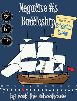 Preview of Negative Numbers Number line Battleship Game