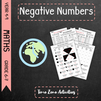 Preview of Negative Numbers - Time Zone Activities