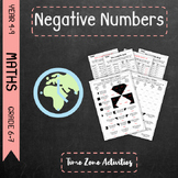 Negative Numbers - Time Zone Activities