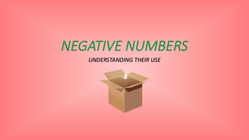Preview of Negative Numbers: Understanding Their Use