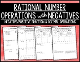 Negative Rational Number Operations Notes, Homework, Revie