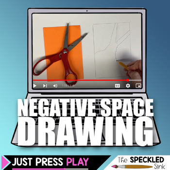 Preview of Negative Space Art Project, Video Demo, Presentation & Rubric. Editable