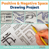 Drawing Negative Space Bundle Middle or High School Art Lessons