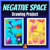Negative Space Drawing Art Project Middle School Art High 
