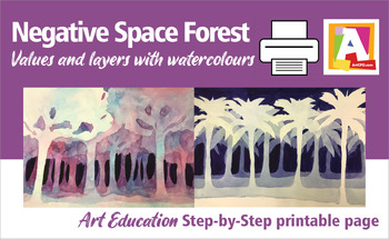 Preview of Negative Space Forest printable