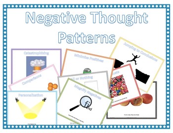 Preview of Negative Thinking Patterns & Rubric