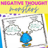 Negative Thought Monster Counseling Activity + Digital Version
