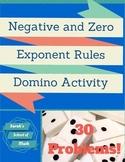 Negative and Zero Exponent Rules Domino Activity-30 problems!