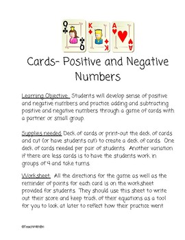 Adding Positive and Negative Integers - Assignment Point