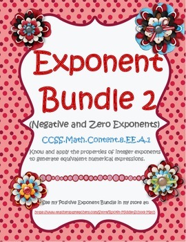 Preview of Negative and Zero Exponents Bundle - CCSS 8.EE.A.1