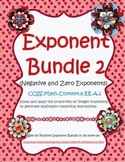 Negative and Zero Exponents Bundle - CCSS 8.EE.A.1