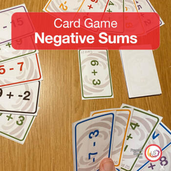 Preview of Negative Numbers Battle Card Game