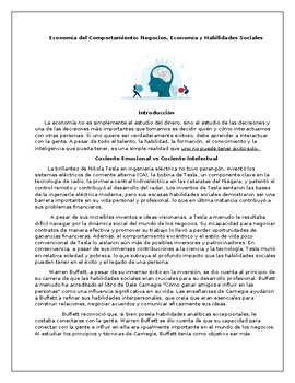 Preview of Negocios y compentencias sociales/Business and Social Skills (Espanol)