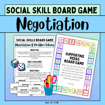 Negotiation Social Skills Scenario Board Game: Problem Solving ...