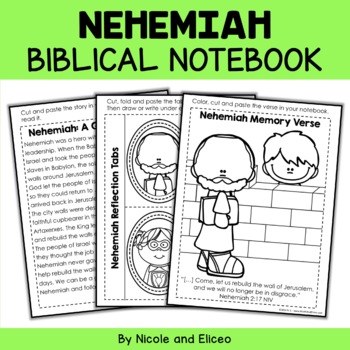 Preview of Nehemiah Bible Lessons Notebook