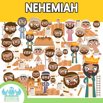 Preview of Nehemiah Clipart (Lime and Kiwi Designs)