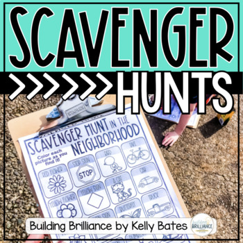 Neighborhood Scavenger Hunt Freebie by Kelly Bates -- Building Brilliance