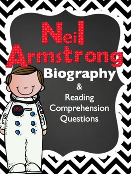 Preview of Neil Armstrong FREEBIE Biography Article & Reading Comprehension Worksheet
