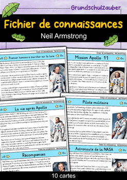 Preview of Neil Armstrong - Fichier de connaissances - Personnages célèbres (français)