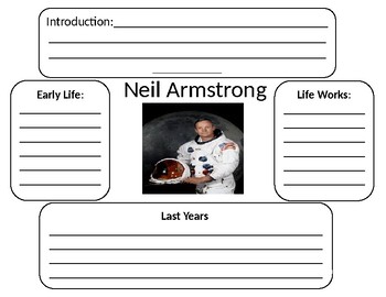 Preview of Neil Armstrong Research Graphic Organizer