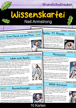 Preview of Neil Armstrong - Wissenskartei - Berühmte Persönlichkeiten (German)