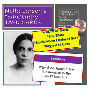 Preview of Nella Larsen's "Sanctuary" TASK CARDS