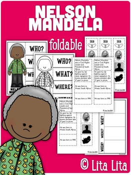 Nelson Mandela Fold&Learn by Lita Lita | Teachers Pay Teachers