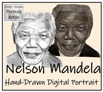 Preview of Nelson Mandela Hand-Drawn Digital Portrait