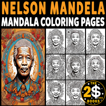 Preview of Nelson Mandela Mandala Coloring Book – 10 Pages