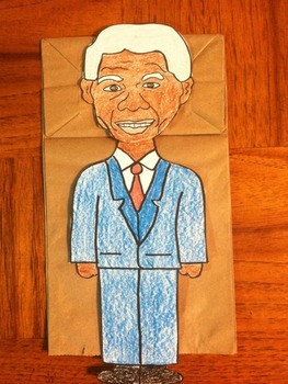 Nelson Mandela Puppet by Puppet Korner N More | TPT