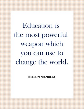 Nelson Mandela Quote by Language Arts and ESOL | TpT