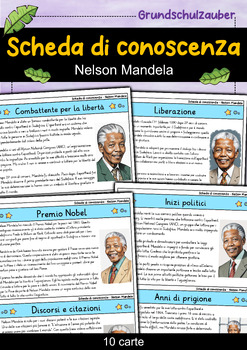Preview of Nelson Mandela - Scheda di conoscenza - Personaggi famosi (Italiano)