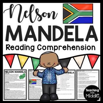 Preview of Nelson Mandela Reading Comprehension Worksheet South Africa Apartheid