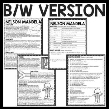 Nelson Mandela Worksheet Answers