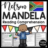 Nelson Mandela Reading Comprehension Worksheet South Afric