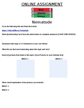 Preview of Nematode Online Assignment