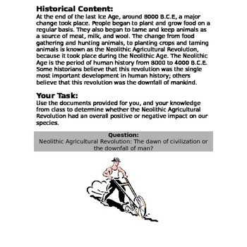 Preview of Neolithic Agricultural Revolution: Was it Positive or Negative? DBQ