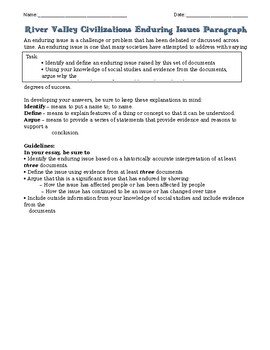 Preview of Neolithic Revolution Enduring Issues Paragraph