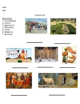 Preview of Neolithic Vocabulary (Visuals)