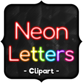 Neon Alphabet Clipart