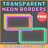 Neon Borders | Digital clipart FREEBIE