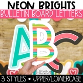 Neon Brights Bulletin Board Letters, A-Z, Punctuation, & Numbers