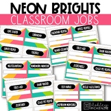 Neon Brights Classroom Decor | Classroom Jobs - Editable!