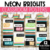 Neon Brights Classroom Decor | Classroom Posters - Editable!