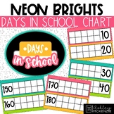 Neon Brights Classroom Decor | Days in School Chart - Editable!