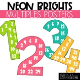 Neon Brights Classroom Decor | Skip Counting Multiples Posters