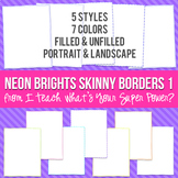 Neon Brights Rectangle Skinny Borders