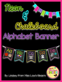 Neon & Chalkboard Alphabet Banner