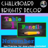 Neon Chalkboard Brights Classroom Décor Set