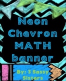 Neon Chalkboard Chevron Math banner